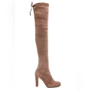 Stuart Weitzman Highland Over the Knee Boot, Taupe, Size 7